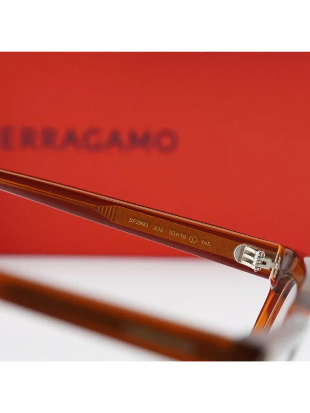 Salvatore Ferragamo SF2993 232 Square Eyeglasses 53mm – Transparent Brown